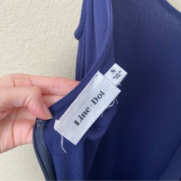 Line + Dot Boho Ruffle Strap Double V Ruffle Hemline Maxi Dress - Picture 2 of 9